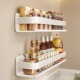 映生活奶油风厨房置物架不锈钢调味料品罐收纳层架墙上壁挂式 调味