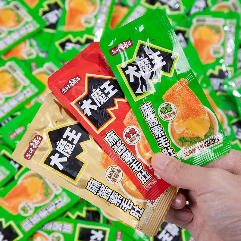 盐津铺子麻酱魔芋素毛肚魔芋爽大魔王素食六必居健康解馋小吃零食