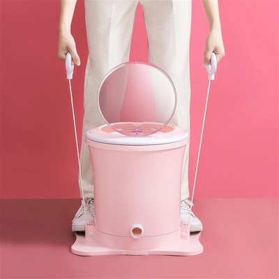 拾秒免电手动脱水机学生宿舍神器家用手拉衣服甩干机非手摇洗衣桶