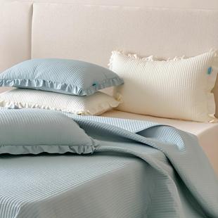 禾莳生活～韩系ins天丝凉感床笠夹棉防滑固定床垫保护套简约床罩