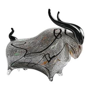 酒店家居样板间桌面新中式琉璃动物招财牛摆件书柜牛运亨通装饰品