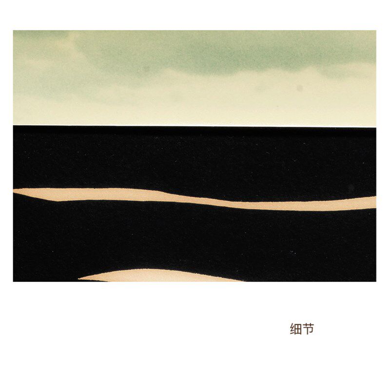 丘山生活 汹涌的海 现代艺术挂画样板间装饰画小众文艺书房卡纸画