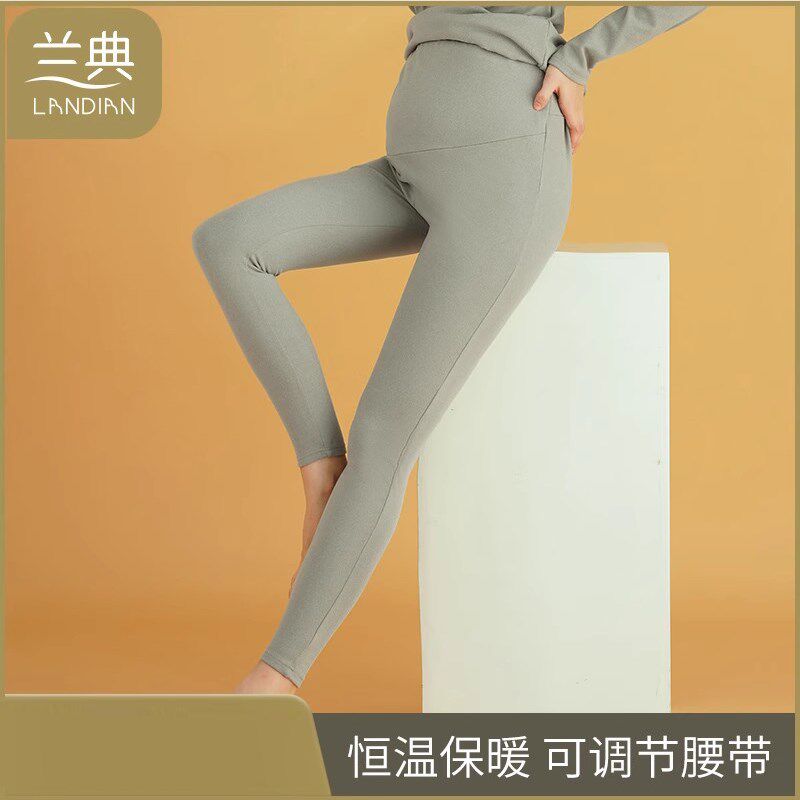 德绒加绒孕妇秋裤秋冬季保暖裤内穿打底衬裤线裤T怀孕期加厚睡裤