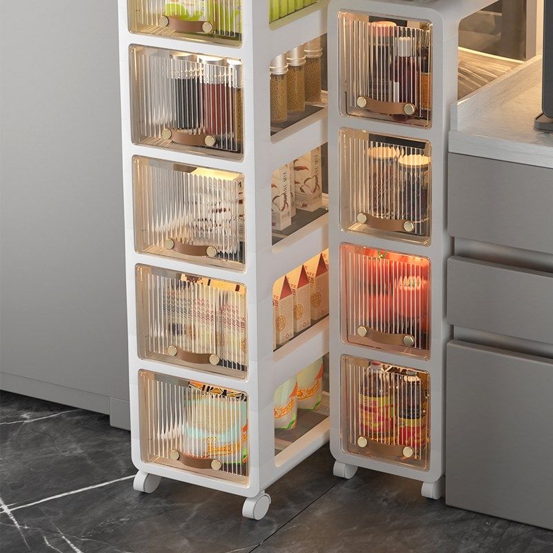 免安装抽屉式卫生间透明置物架浴室厕所夹缝收纳柜洗手间储物柜子