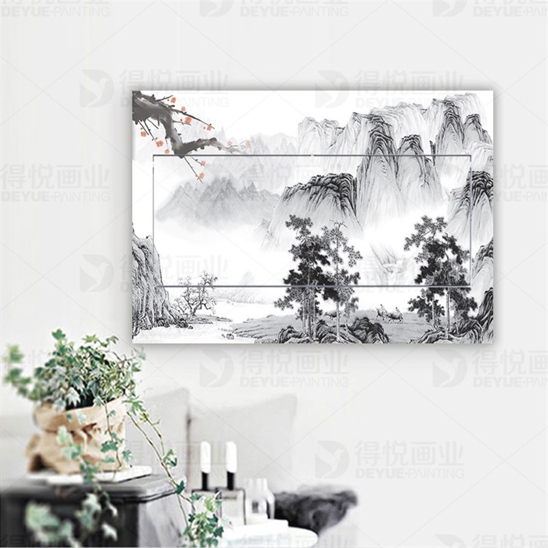 古典山水遮挡箱电表箱贴画配电箱集线盒多媒体信息箱装饰翻新贴纸