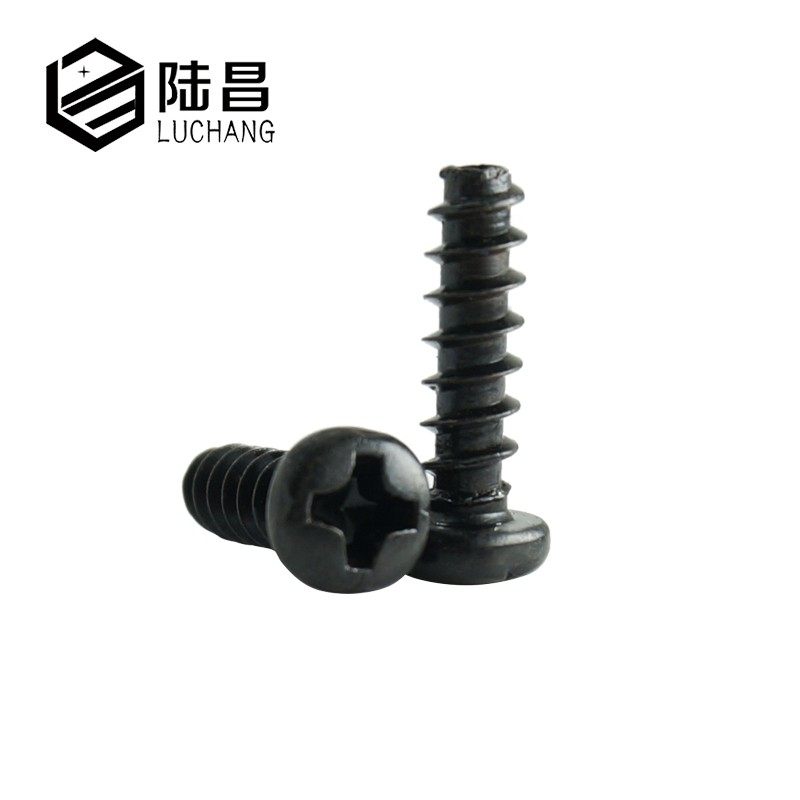 黑色圆头平尾自攻螺丝 PB盘头十字平尾自攻钉M3*4-5-6-7-20mm