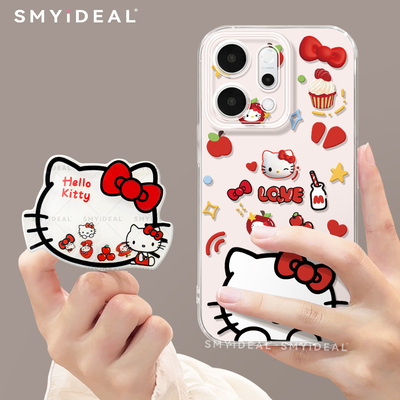 适用opporeno14手机壳reno13新款reno14pro外壳reno9女款透明reno12高颜值pro蛋糕KT猫2025高级感10全包8防摔