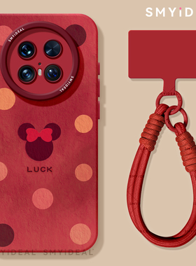 波点米奇适用华为mate80pro手机壳mate70的新款套mt60系列红色pro保护套mete50全包防摔mata40高级感十mate70