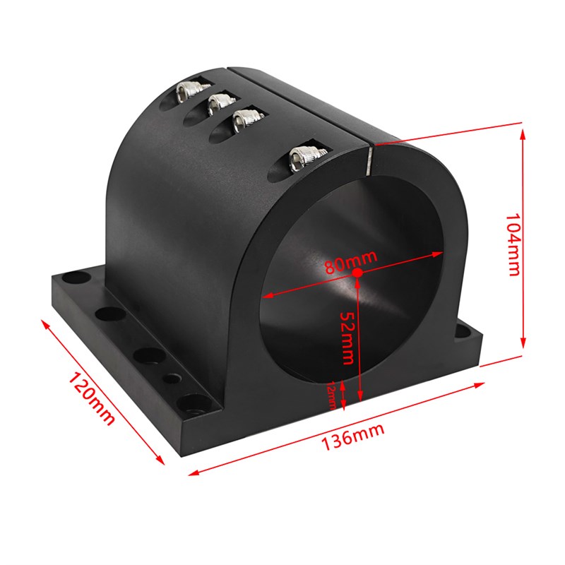 雕刻机主轴抱箍固定座电主轴62mm80mm150mm安装支架抱座夹具