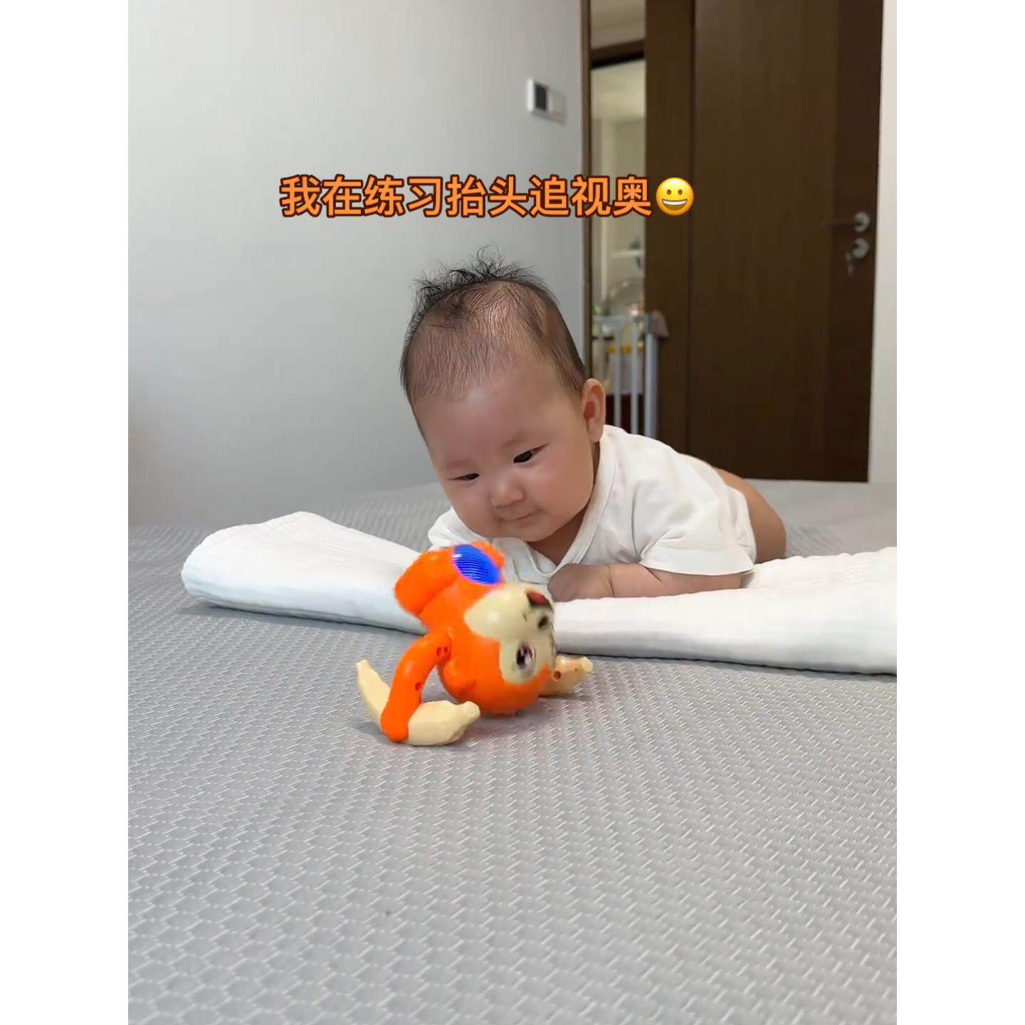 婴儿玩具0到6个月小月龄宝宝益智早教翻滚猴子学爬行引导训练玩具
