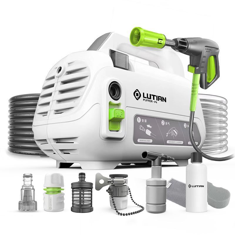 绿田高压洗车机家用220v水泵清洗机便携水枪抢大功率刷车洗车神器