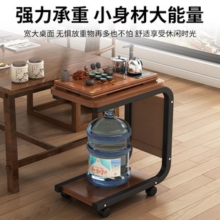 床边置物架简易家用沙发边几茶几床头柜可移动卧室带轮可移动茶桌