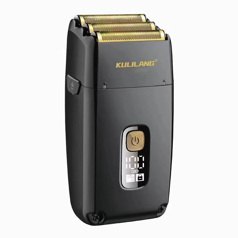 库里狼三刀头透明剃须刀增白器油头水洗刮胡刀充电式便携剃刀