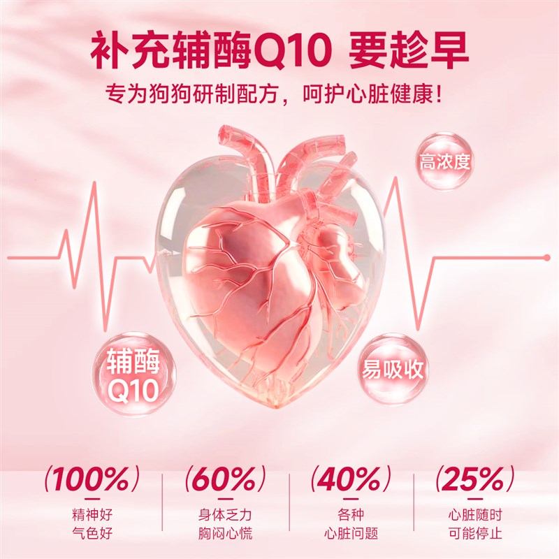 新品 宠物狗狗冻干零食辅酶Q10保护心脏补充营养食品物老年犬肥胖