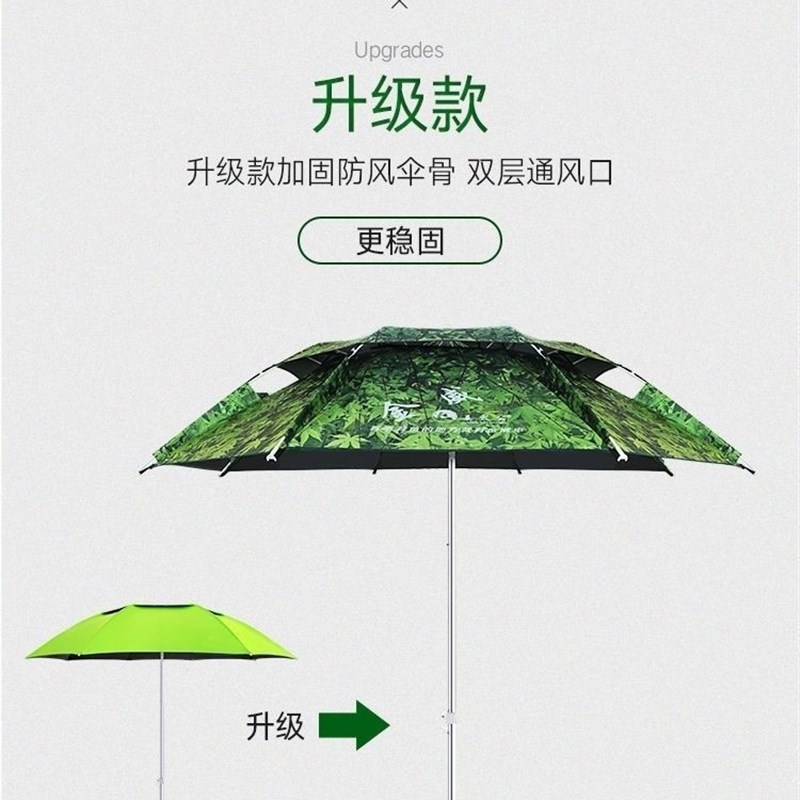 金威姜太公钓鱼伞短节三折叠钓鱼防晒防雨遮阳垂钓伞超轻便携