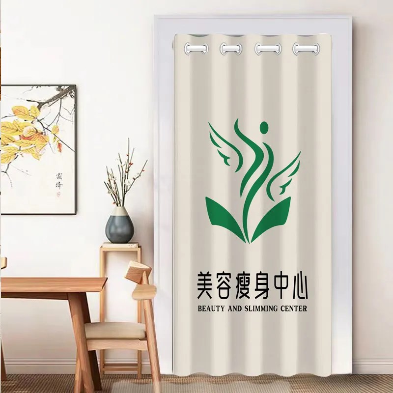 定制美容院帘子过道房间遮挡帘空调隔断帘养生馆隔断装饰挂帘半帘