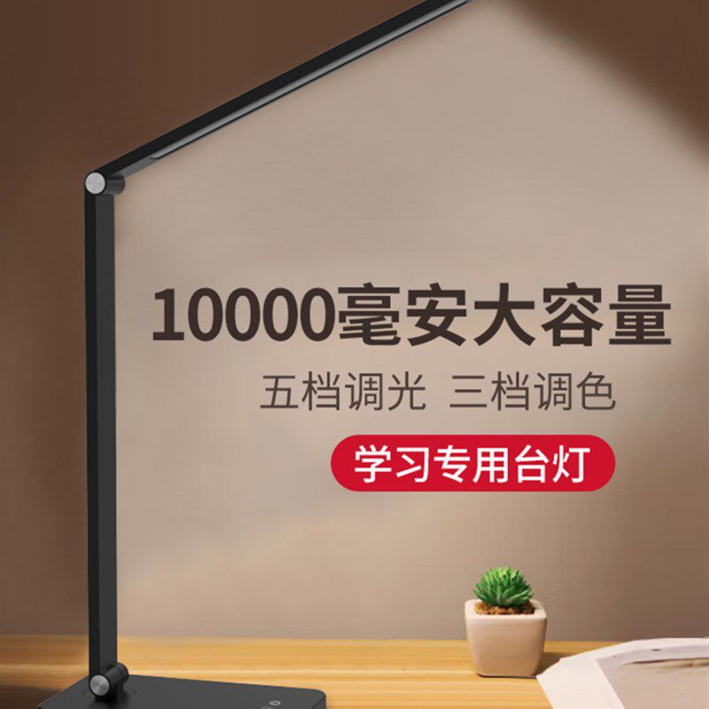 学生护眼台灯学习专用书桌卧室宿舍充电插电两用床头儿童阅读灯