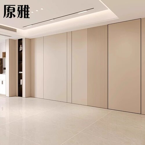 格栅原木色电视背景墙壁纸现代y简约壁布卧室床头壁画客厅沙发墙
