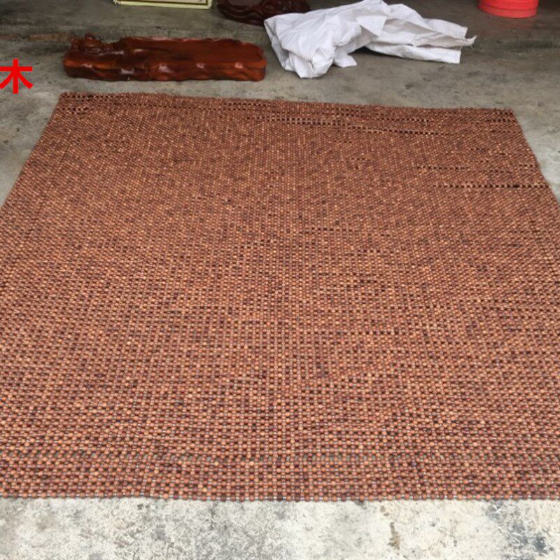 红木工艺品 原木红酸枝凉席 无漆无蜡木珠凉席 红木凉席 圆珠凉席
