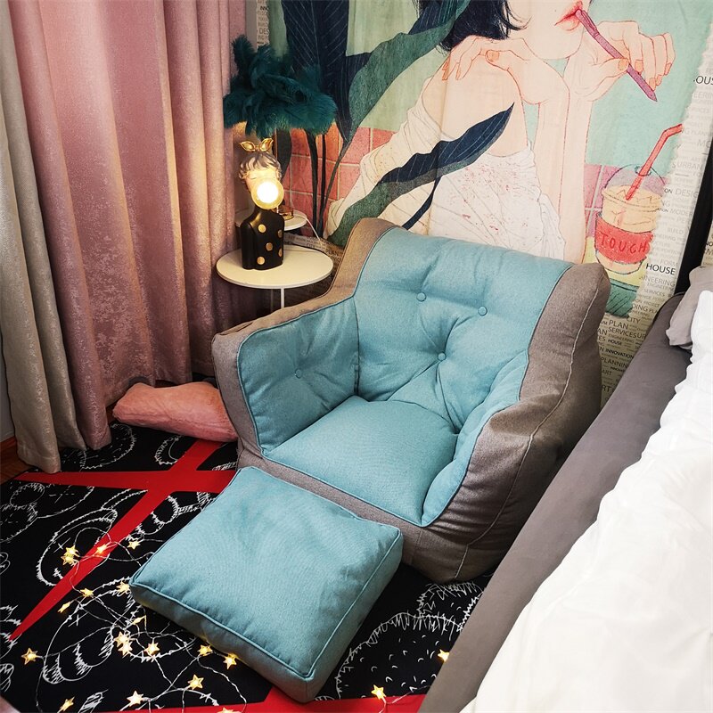 懒人沙发豆袋榻榻米两用阳台椅躺单人网红小型女生卧室可爱