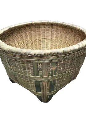 大箩筐手工精细竹编框竹大箩篼收纳大竹筐子竹篓环保超市装饰储物