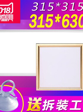 315*315X630临们莱撕奥集成吊顶LED平板灯厨房卫生间照明灯超薄