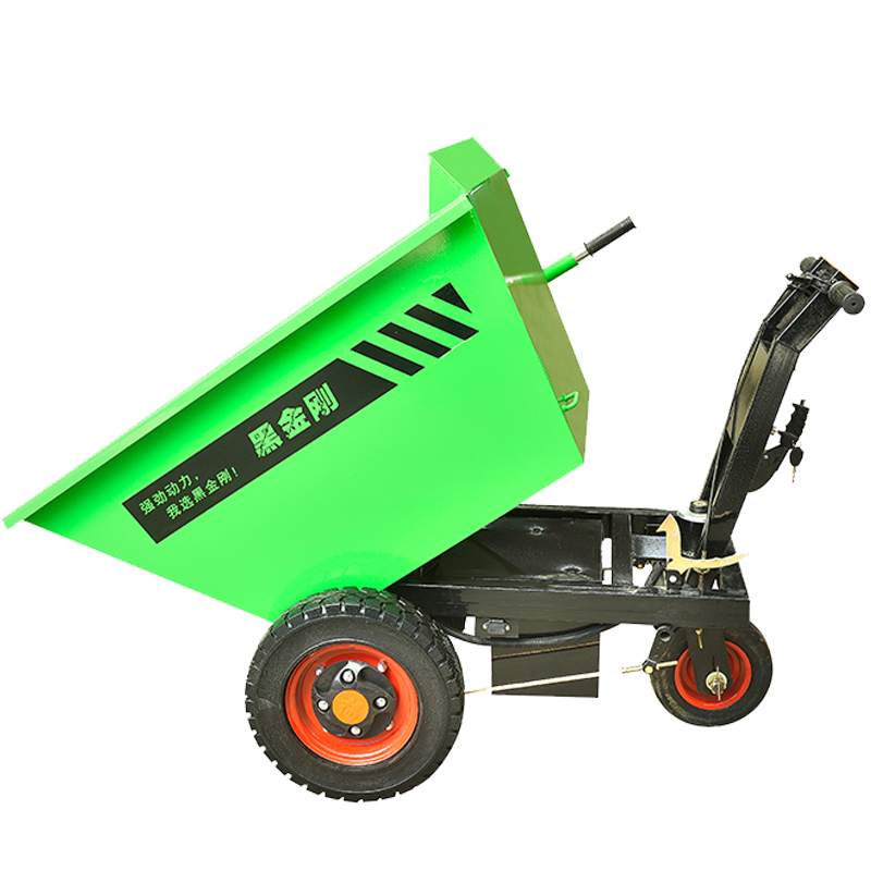 电动灰斗车建筑工地手推三轮车搬运车翻斗车柴油拉砖平板车养殖场