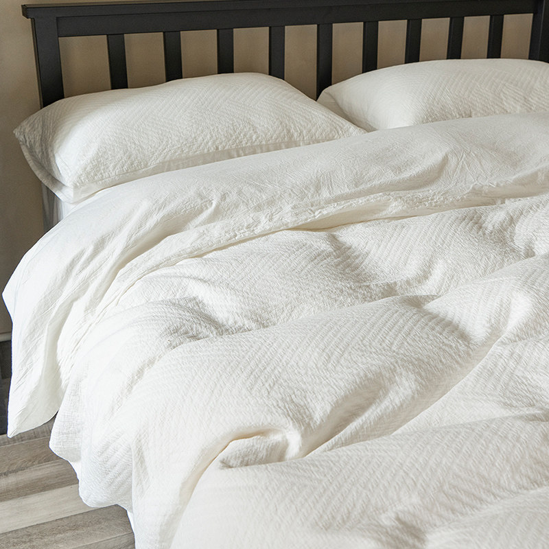 A类原棉 无染白色床品四件套全棉纯棉民宿酒店床单被套床上用品,床上用品,床品套件/四件套/多件套,淘宝优惠券,粉丝福利购,淘宝优惠卷