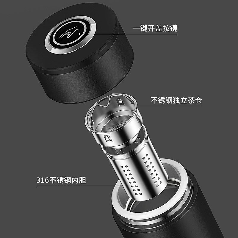保温杯男款女2025新款开盖大容量车载泡茶水杯子定制logo