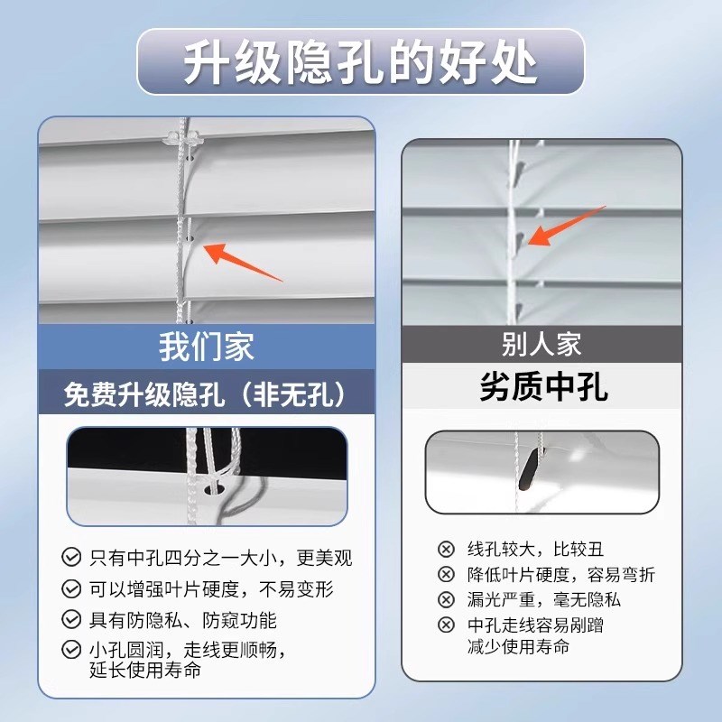 2025新款Z型百叶窗帘免打孔安装浴室厨房防水防油防窥遮挡帘卷帘