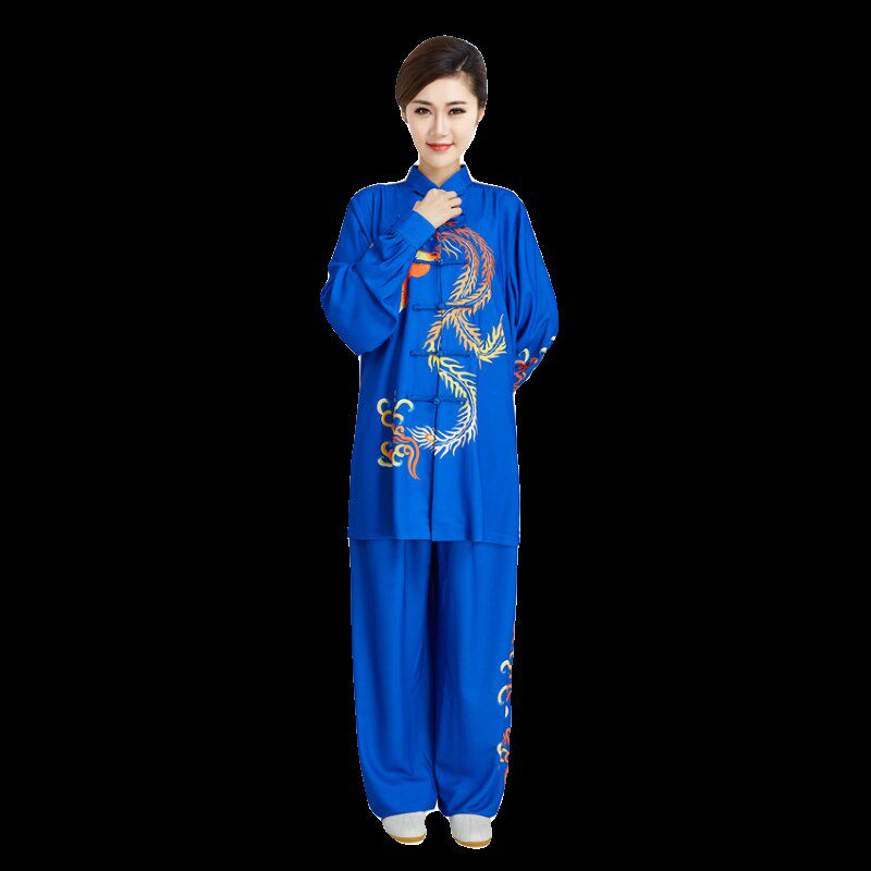 新款2025中长款春秋夏龙凤印花太极服男女款太极拳表演比赛练功服