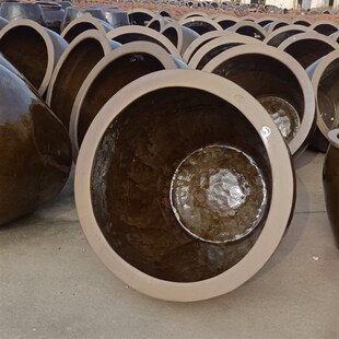 大口老式储水缸发酵陶瓷腌菜家用酱缸米缸酿酒养鱼缸50斤~1000斤