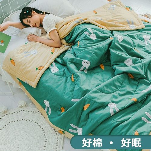 空调被子夏凉被芯夏季薄款全棉纯棉单人双人可水洗棉花学生薄被子