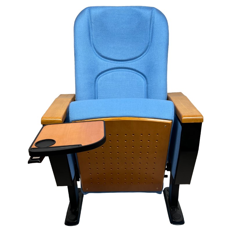 礼堂椅连排椅会议室报告厅座椅实木带折叠小桌板阶梯排椅影剧院椅