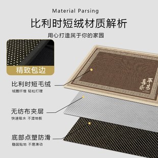 高级感入户门地垫防滑耐脏客厅地毯家用可裁剪大门口垫子玄关脚垫