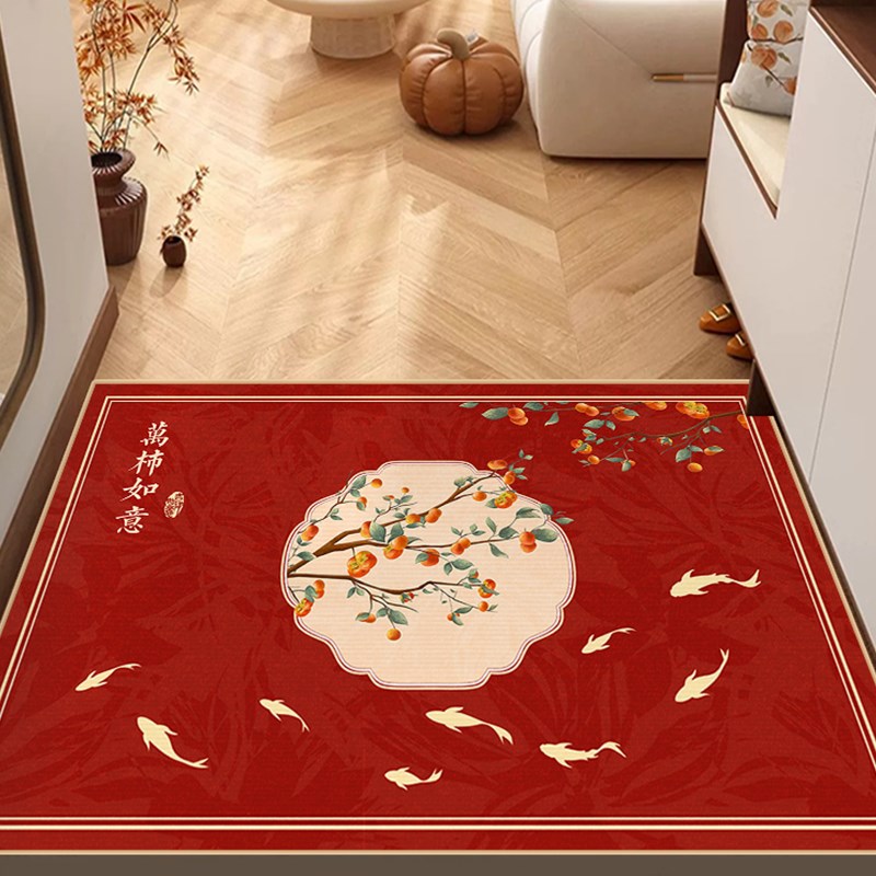 高级感入户门地垫新中式进门门口地毯玄关耐磨换鞋脚垫子防滑家用