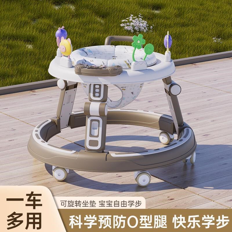 2025婴儿学步高颜值可旋转坐垫助步车防o型腿R新款防侧翻学步车
