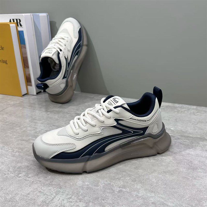 爆米花男鞋2025夏季新款轻便减震运动休闲鞋男士网面透气跑步鞋子