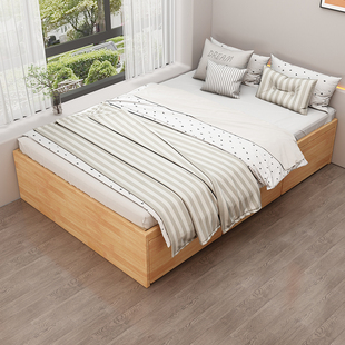 无床头床排骨架床架带抽屉现代简约地台床榻榻米床储物收纳床箱子