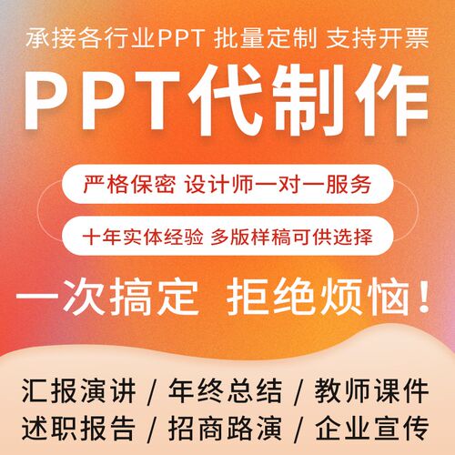 ppt制作代做美化修改帮做工作汇报总结述职动画专业设计产品演讲