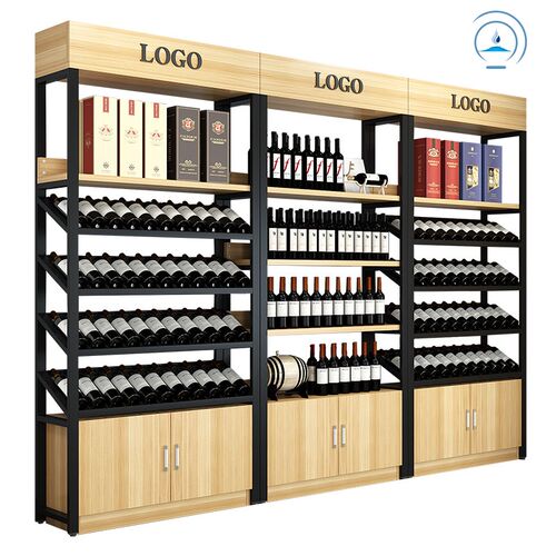 红酒架置物架多层店铺商用展示柜落地铁艺酒吧超市酒柜葡萄酒展架