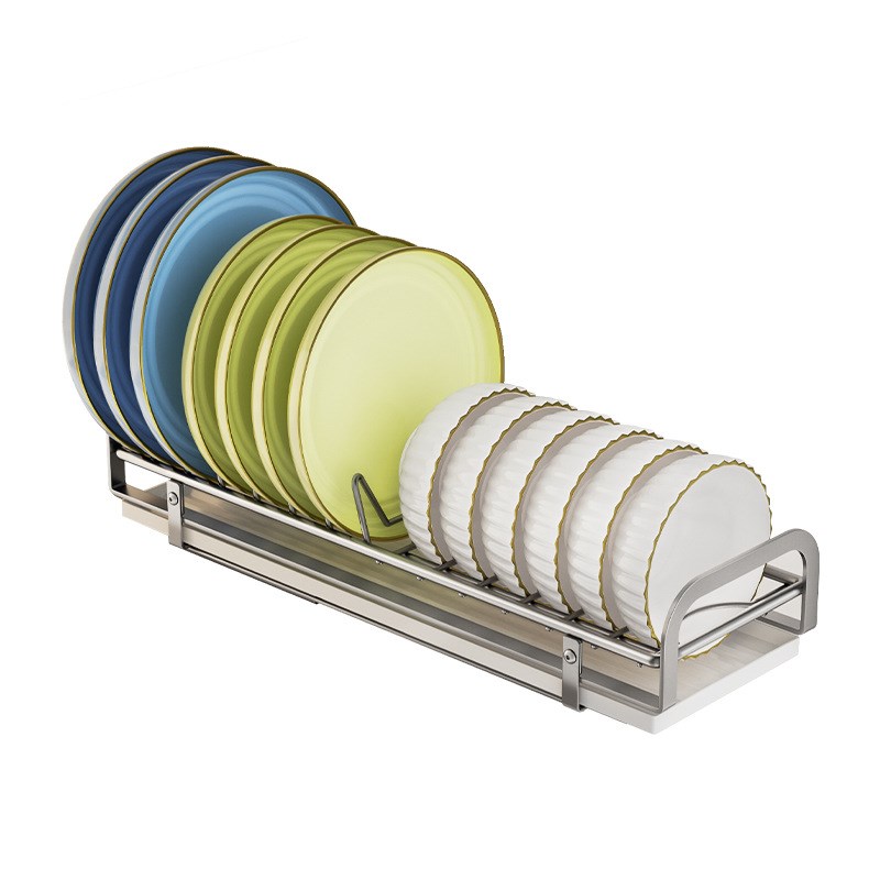 碗架抽屉内置厨房收纳分隔置物架橱柜沥水架碗筷盘子不锈钢碗碟