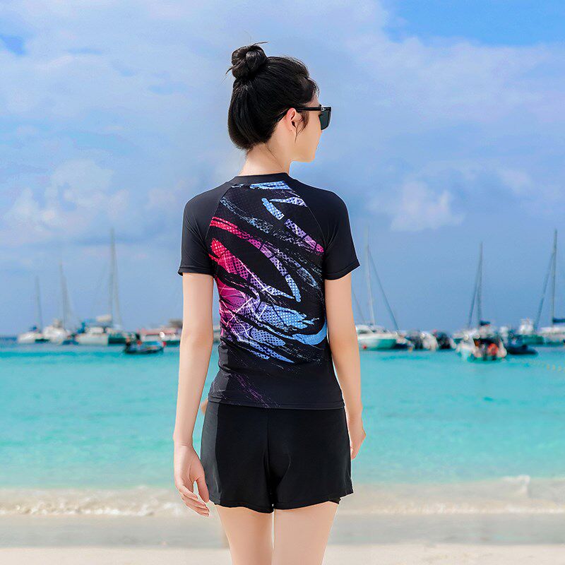 泳衣女2025新款保守分体高级感游泳馆微胖女孩遮肉显瘦泡温泉