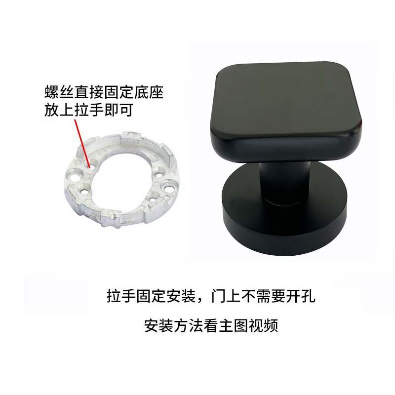 隐形门拉手锁木门明装单面格奥把奇方G形背景暗藏暗门金黑灰色简