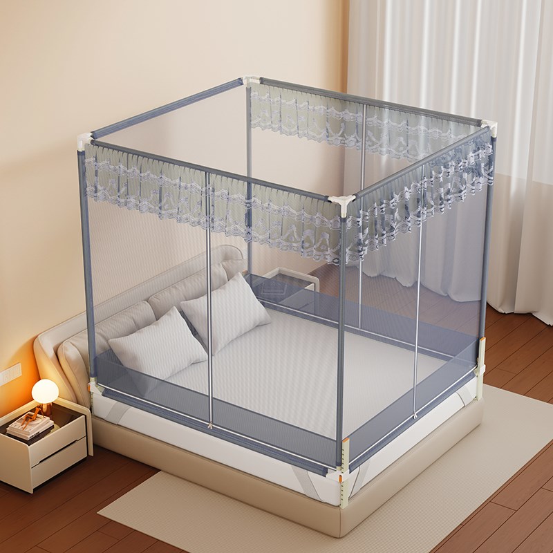 蚊帐儿童防摔1.35x1.5x1.9m床2米x2米双人围栏固卡扣支架加厚加粗