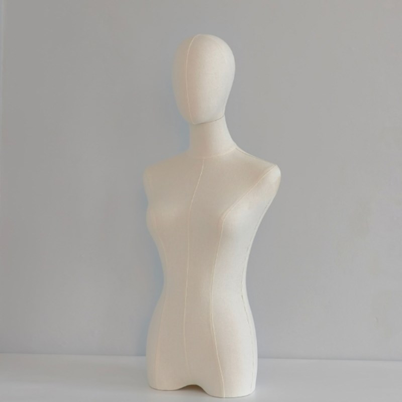 服装店模特道具女橱窗展示架子半身假人偶人台带头女模头发拍摄