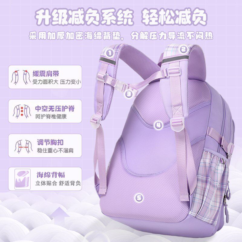 帕恰小学生狗书包女孩36年级可爱卡通减负轻便大容量儿童背包女