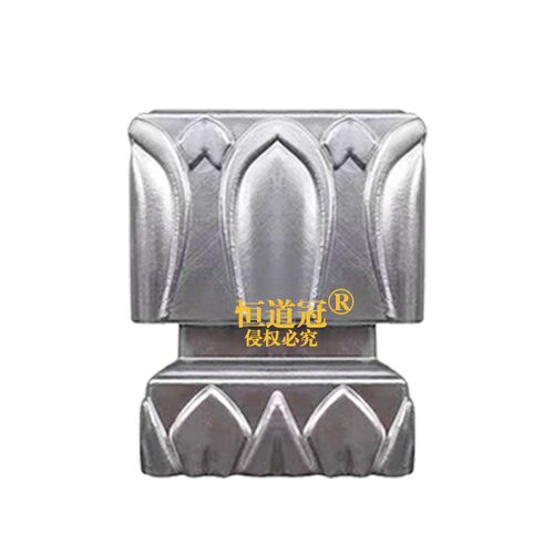 铝艺围栏柱头铝合金护栏阳台栏杆楼梯扶手立柱装饰盖帽铸铝莲花座