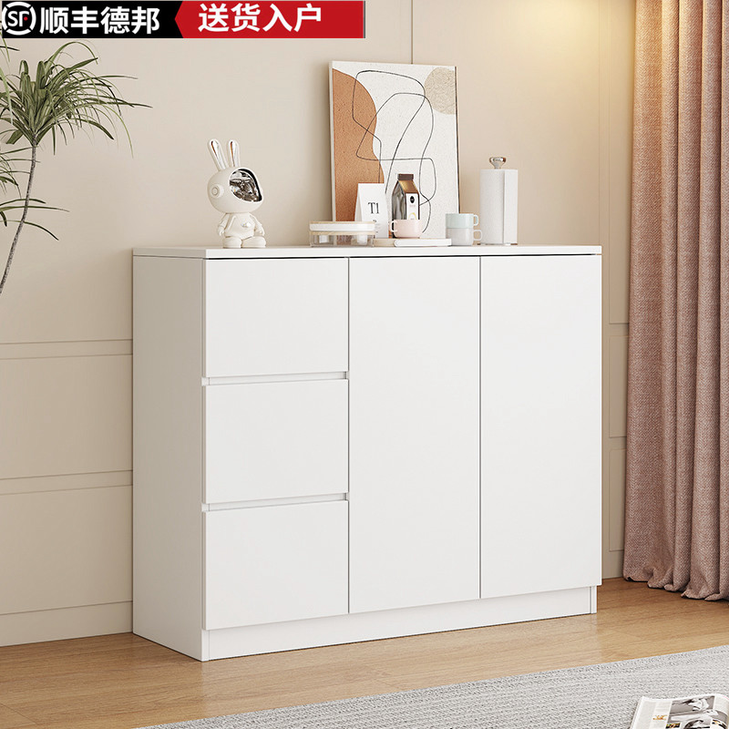 实木餐边柜c现代简约家用白色收纳柜客厅靠墙茶水柜极简厨房储物