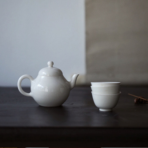 元无 酣饮 手工草木灰釉 陶瓷茶具梨形壶 孟辰功夫茶壶110cc